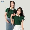 Áo polo sử dụng màu xanh Iris làm màu chủ đạo