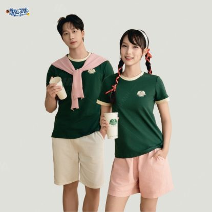 Kiểu dáng áo thun cổ tròn truyền thống, năng động, khỏe khoắn
