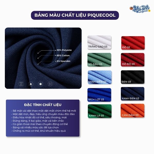 Bảng màu vải đa dạng, đáp ứng mọi nhu cầu của khách hàng