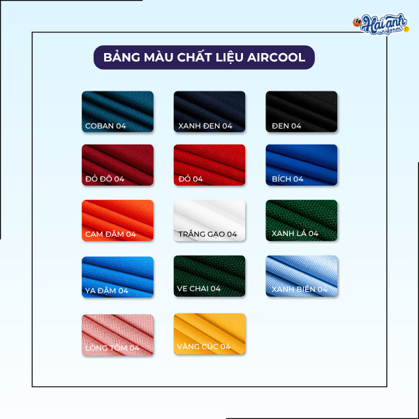 Vải Aircool với bảng màu 18 loại đa dạng