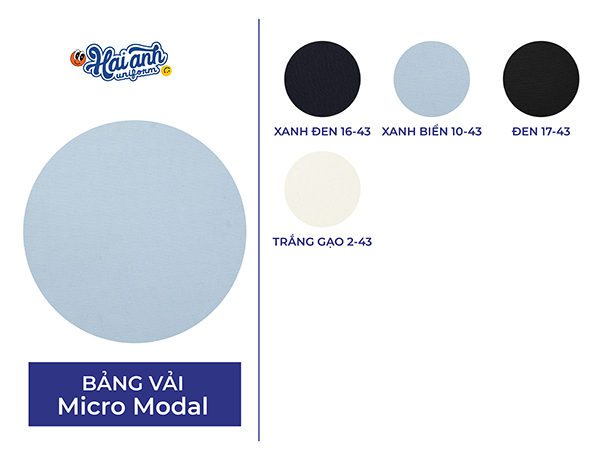 Bảng màu vải may đồng phục Micro Modal