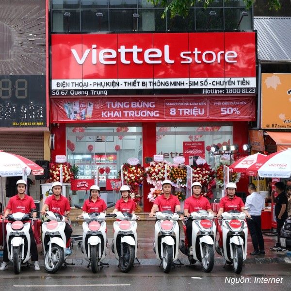 Thiết kế polo đồng phục Viettel Store màu đỏ nổi bật