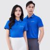 Mẫu áo polo đồng phục màu bích cổ dệt Boeing