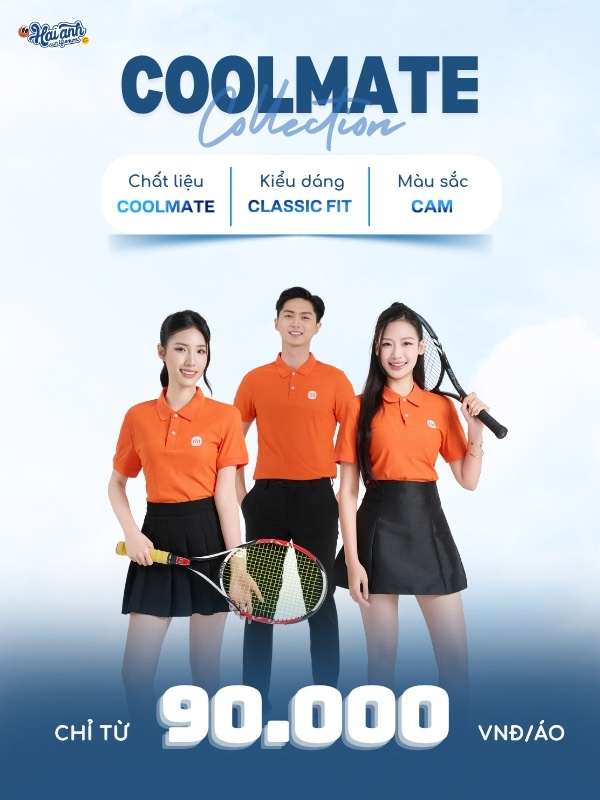 Mẫu áo polo đồng phục màu cam Xiao Mi