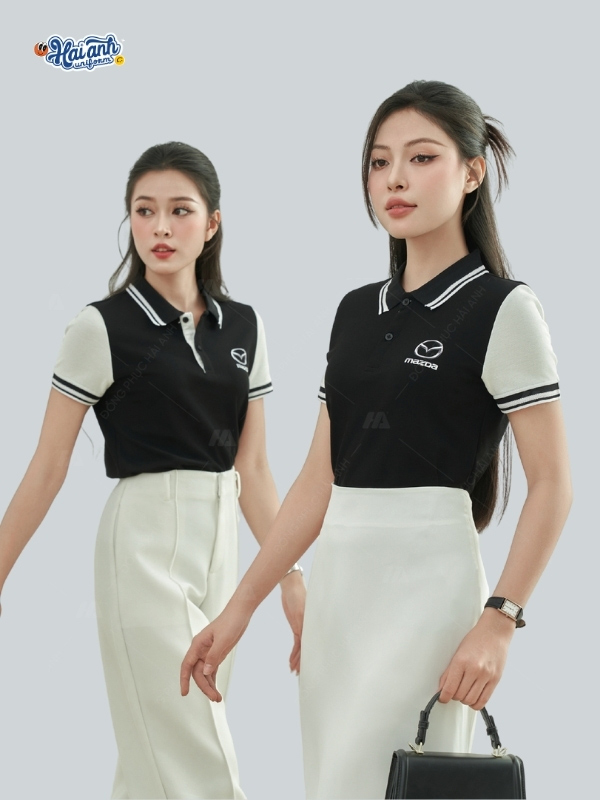 Điểm đặc trưng trong thiết kế Mazda uniform màu đen