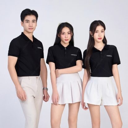 Mẫu đồng phục công ty Oppo màu đen-1