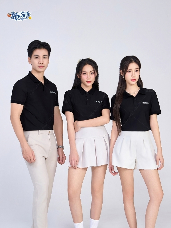 Mẫu đồng phục công ty Oppo màu đen-1