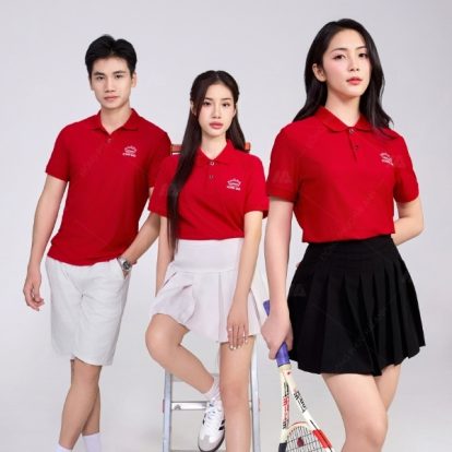 Mẫu áo polo đỏ đô đồng phục Kinh Đô-3