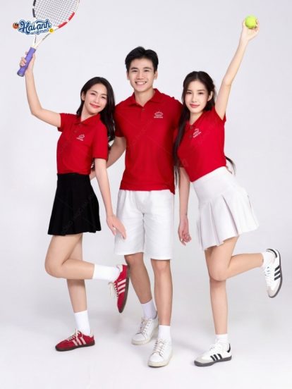 Mẫu áo polo đỏ đô đồng phục Kinh Đô-2