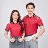 Mẫu đồng phục Seabank màu đỏ phối thân