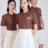 Mẫu áo polo màu nâu Nestle