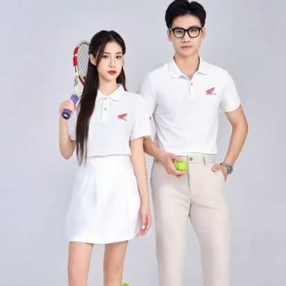 Mẫu đồng phục Honda màu trắng