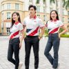 Mẫu áo polo đồng phục công ty phối màu JVG