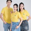 Mẫu áo đồng phục Be màu vàng cúc