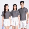 Mẫu áo polo màu xám Shopdunk đồng phục