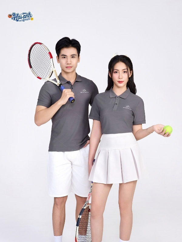Điểm đặc trưng trong thiết kế polo màu xám ShopDunk