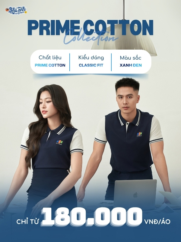 Mẫu áo polo đồng phục công ty màu xanh đen FPT Retail