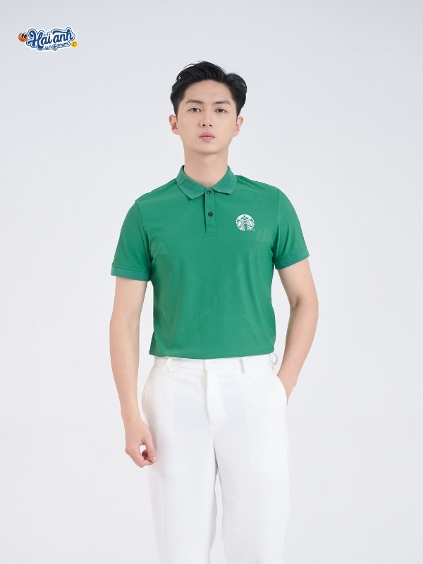 Điểm đặc trưng trong thiết kế đồng phục Starbucks màu xanh lá