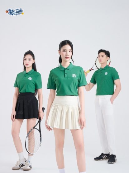 Mẫu đồng phục Starbucks màu xanh lá