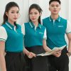 Mẫu đồng phục BIDV màu xanh lý