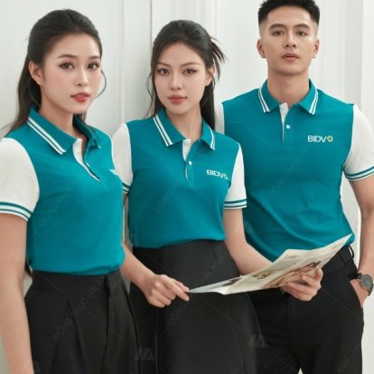 Mẫu đồng phục BIDV màu xanh lý