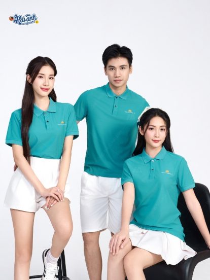 Mẫu áo thun Vietnam Airlines màu xanh lý- 2