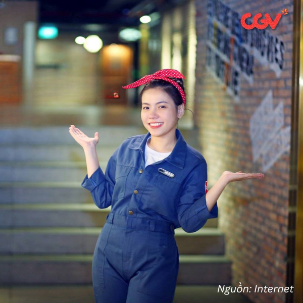 Đồng phục jumpsuit CGV thiết kế liền thân, gọn gàng và cá tính