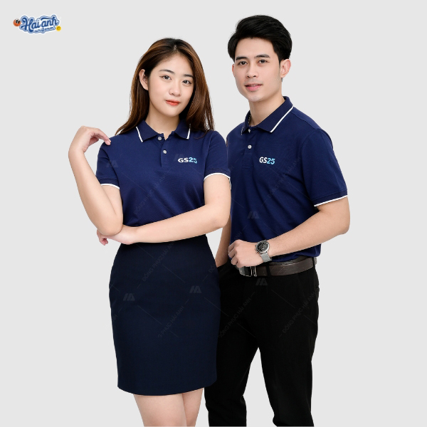 Thiết kế polo GS25 hiện đại, tinh gọn phiên bản mới từ Hải Anh Uniform