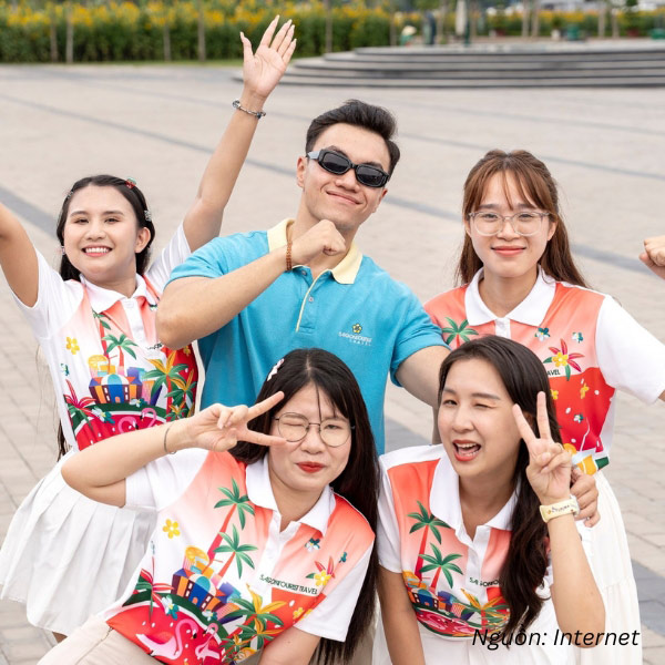 Thiết kế áo polo sự kiện của Saigontourist