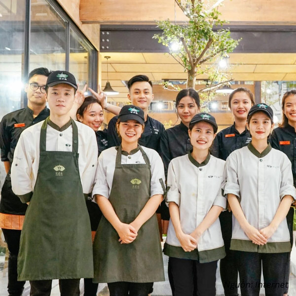 Mẫu tạp dề của nhân viên The Coffee House 
