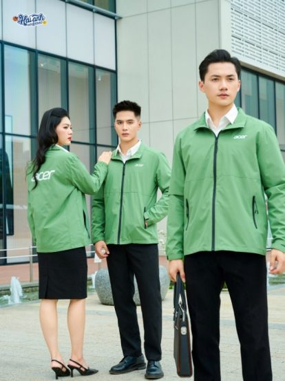 Mẫu Áo Khoác Đồng Phục Công Ty Windbreaker Màu Vỏ Đậu - 2