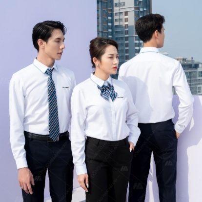 Mẫu đồng phục Bắc Á Bank kiểu sơ mi dài tay