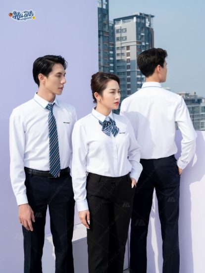 Mẫu đồng phục Bắc Á Bank kiểu sơ mi dài tay