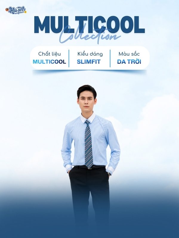 Mẫu áo sơ mi đồng phục công ty màu xanh dương