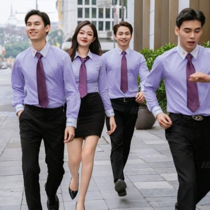 Mẫu áo sơ mi dài tay đồng phục TP Bank