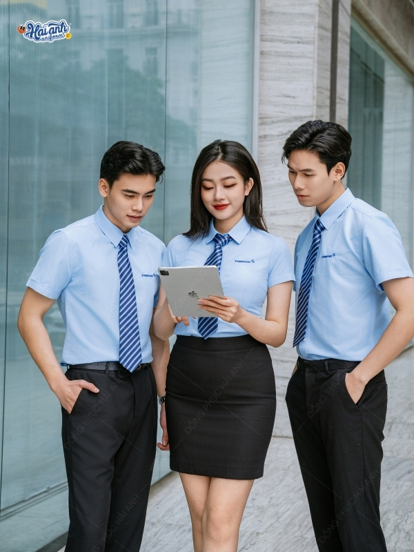 Mẫu sơ mi ngắn tay đồng phục Eximbank - 2