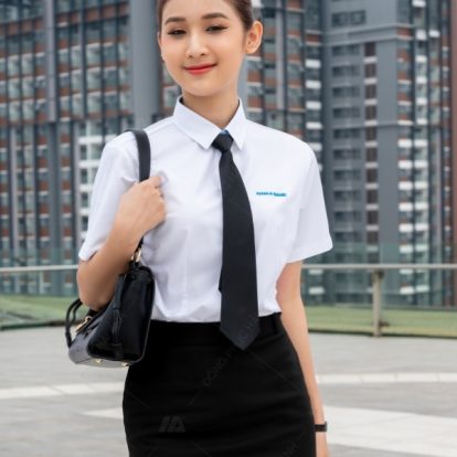 Mẫu đồng phục Nam Á Bank sơ mi ngắn tay
