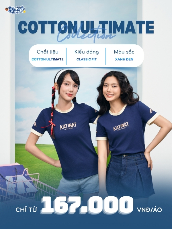 Mẫu áo thun màu xanh đen Katinat
