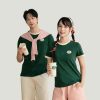 Mẫu áo đồng phục Phúc Long màu xanh iris