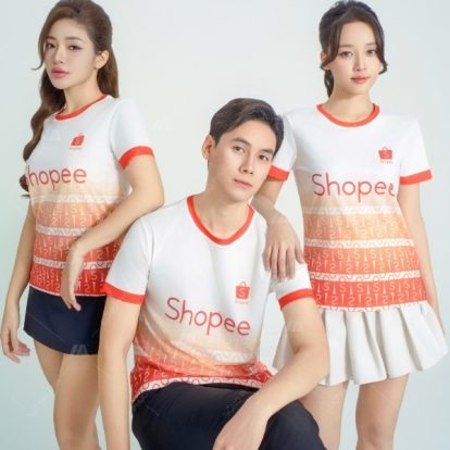 Mẫu áo thun Shopee đồng phục in chuyển nhiệt - 3