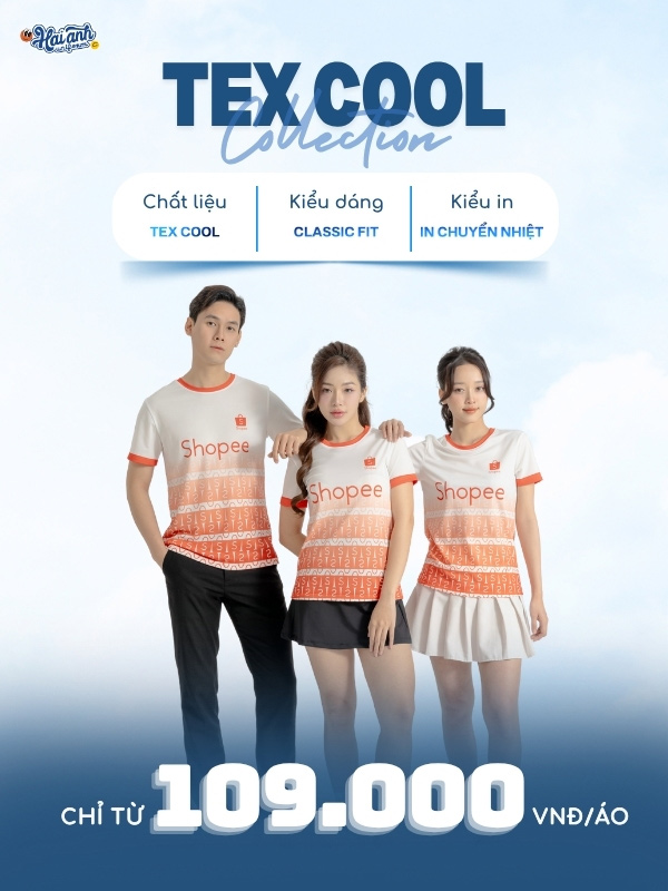 Mẫu đồng phục áo thun Shopee màu cam