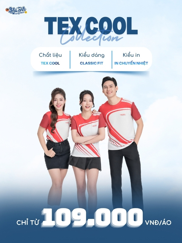 Mẫu áo đồng phục Viettel kiểu cổ tròn