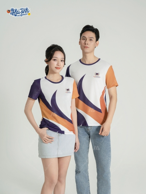 Mẫu áo đồng phục Vinschool kiểu dáng Classic Fit năng động