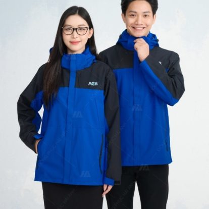 Mẫu Áo Khoác Đồng Phục Màu Bích Phối Đen ACB- 2