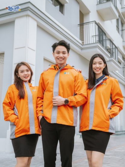 Mẫu Áo Khoác Đồng Phục Công Ty Màu Cam FPT - 1