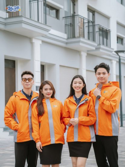 Mẫu Áo Khoác Đồng Phục Công Ty Màu Cam FPT - 2