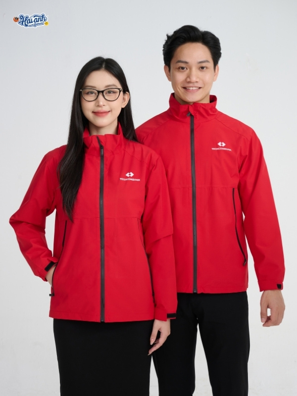 Mẫu Áo Khoác Đồng Phục Màu Đỏ Techcombank - 1