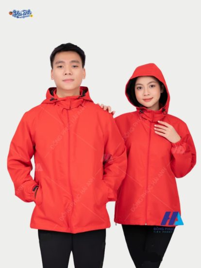 Mẫu Áo Khoác Đồng Phục Công Ty Màu Đỏ Trơn