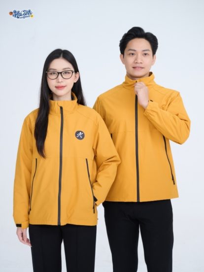 Mẫu Áo Khoác Đồng Phục Công Ty Màu Vàng Cúc Thế Giới Di Động- 2