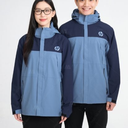 Mẫu Áo Khoác Đồng Phục Công Ty Màu Xanh Biển Nhạt -2